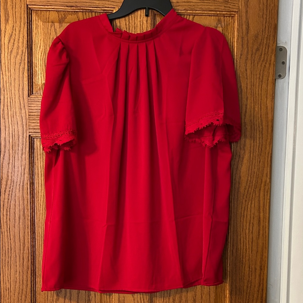 Elegant Red Women's Top